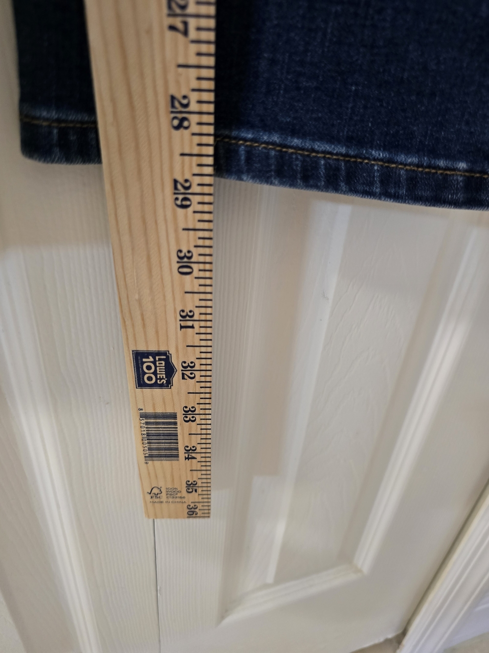 St. John's Bay Women's Blue Straight Jeans - Picture 6 of 6
